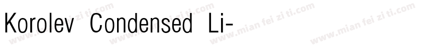 Korolev Condensed Li字体转换